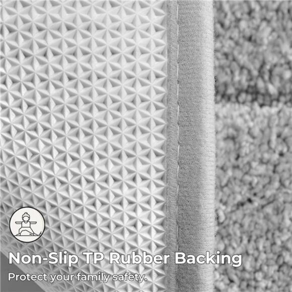 Gray Bathroom Rugs, Bath Mats for Bathroom Non-Slip, Super Soft and Absorbent - Picture 5 of 7